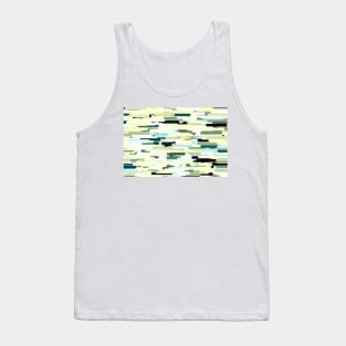 Floating bars, abstract geometric print, levitating pieces background in blue green colors Wine Chiller Tank Top
